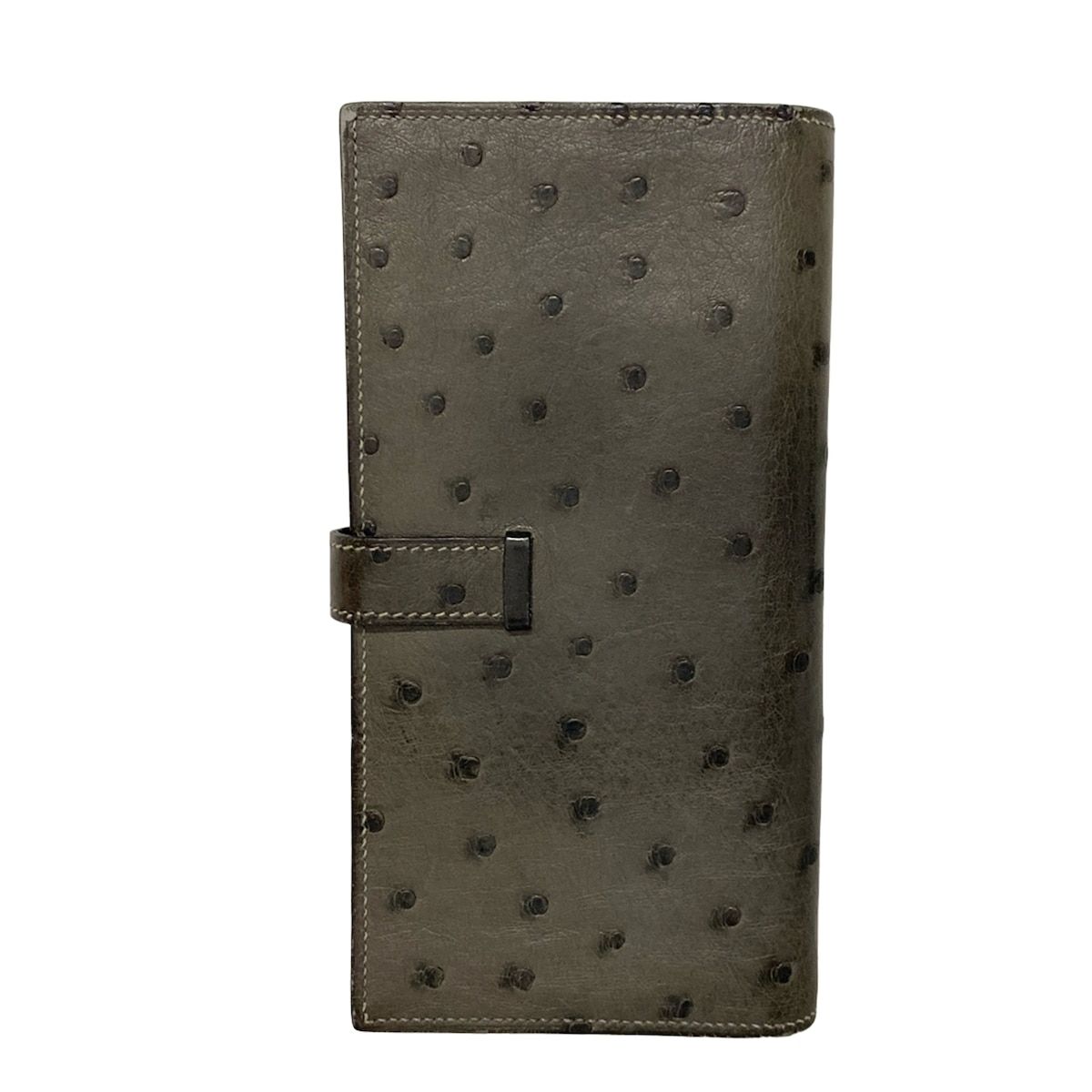 HERMES エルメス 長財布 ベアンスフレ グレー 新型金具 シルバー金具