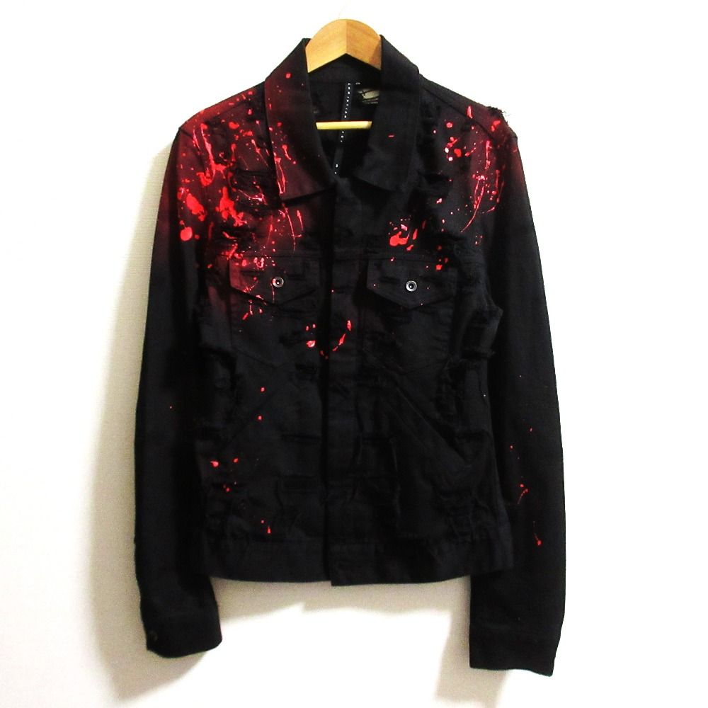 クリスチャンダダ　クラッシュペイントデニムジャケット 美品 CHRISTIAN DADA クリスチャンダダ クラッシュペイント デニム