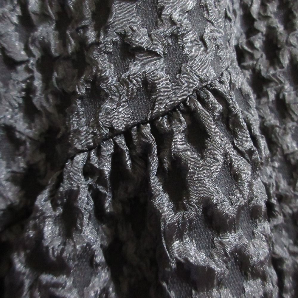 24SS sov ソブ ダブル クロージング ふくれジャガード ティアードロングスカート 0302280241 サイズ38 ネイビー レディース 古着