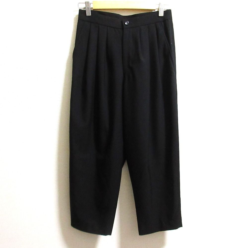 AD2017 COMME des GARCONS コムデギャルソン タックテーパードパンツ GB-P009 サイズXS ブラック レディース 古着