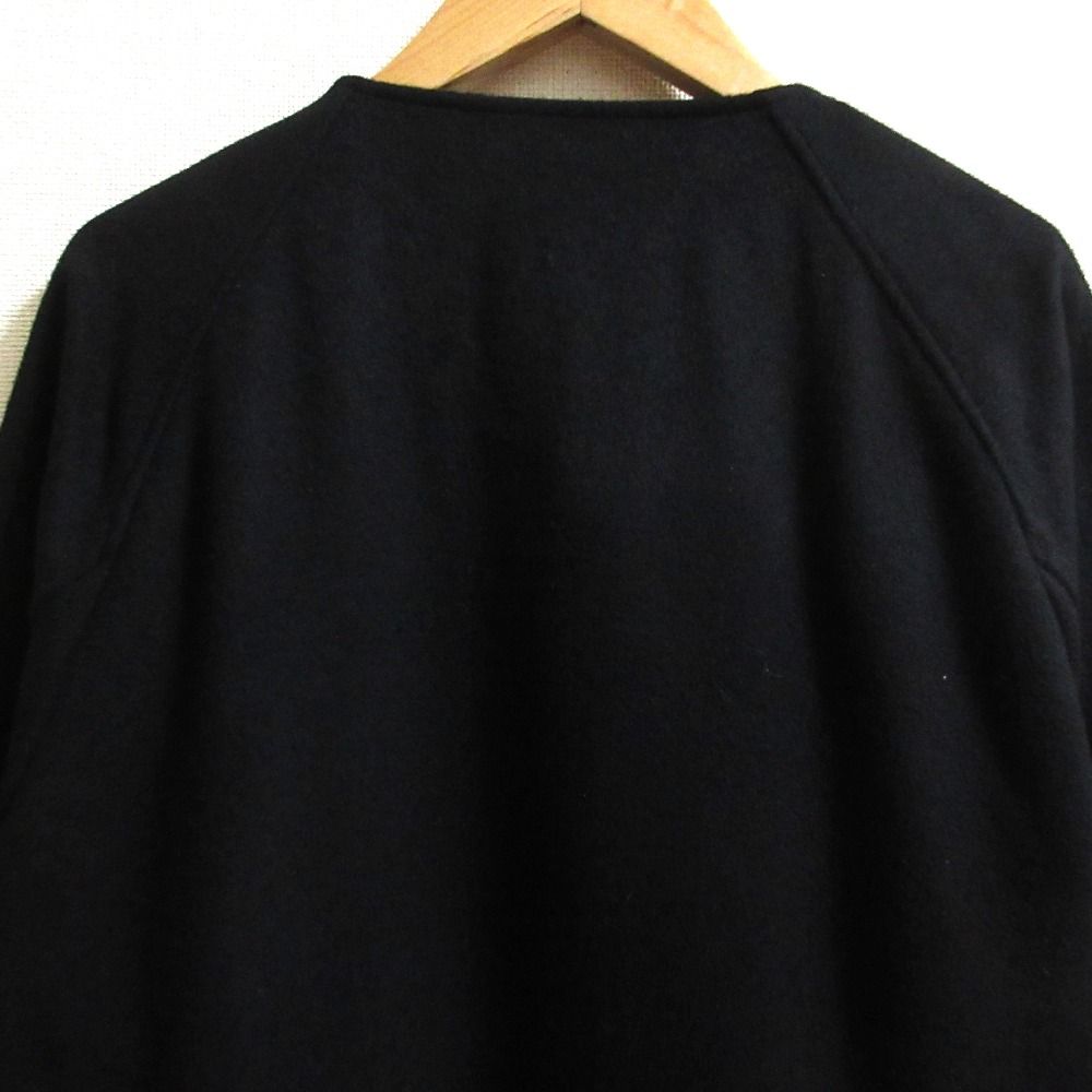 theory セオリー ポリッシュドウールスカーフリバーコート サイズS ブラック レディース 古着 GULLKHAN_COM