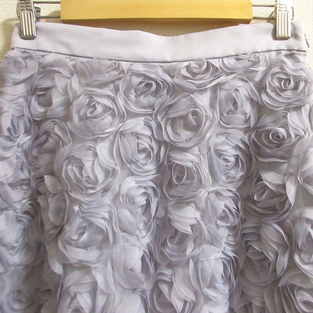 何でも揃う。 25SS IENA イエナ フラワーフ スカート サイズ38 グレー レディース 古着