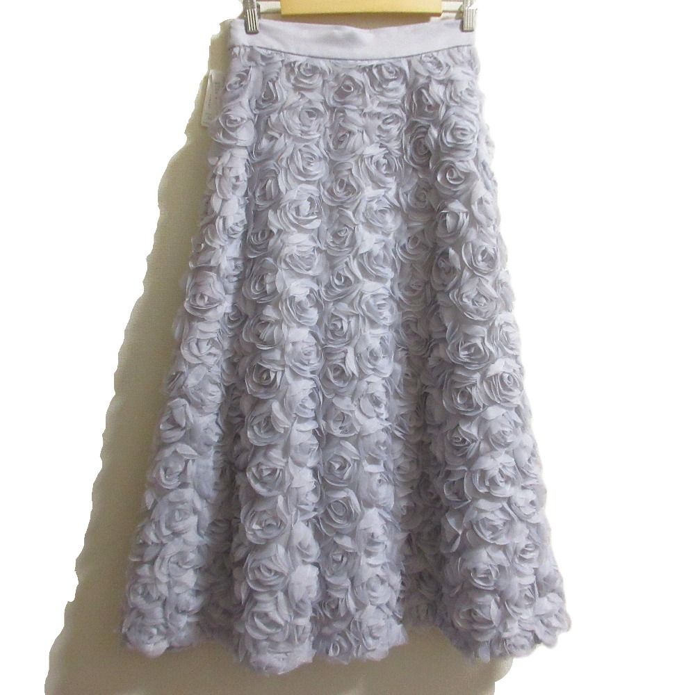 25SS IENA イエナ フラワーフ スカート サイズ38 グレー レディース 古着