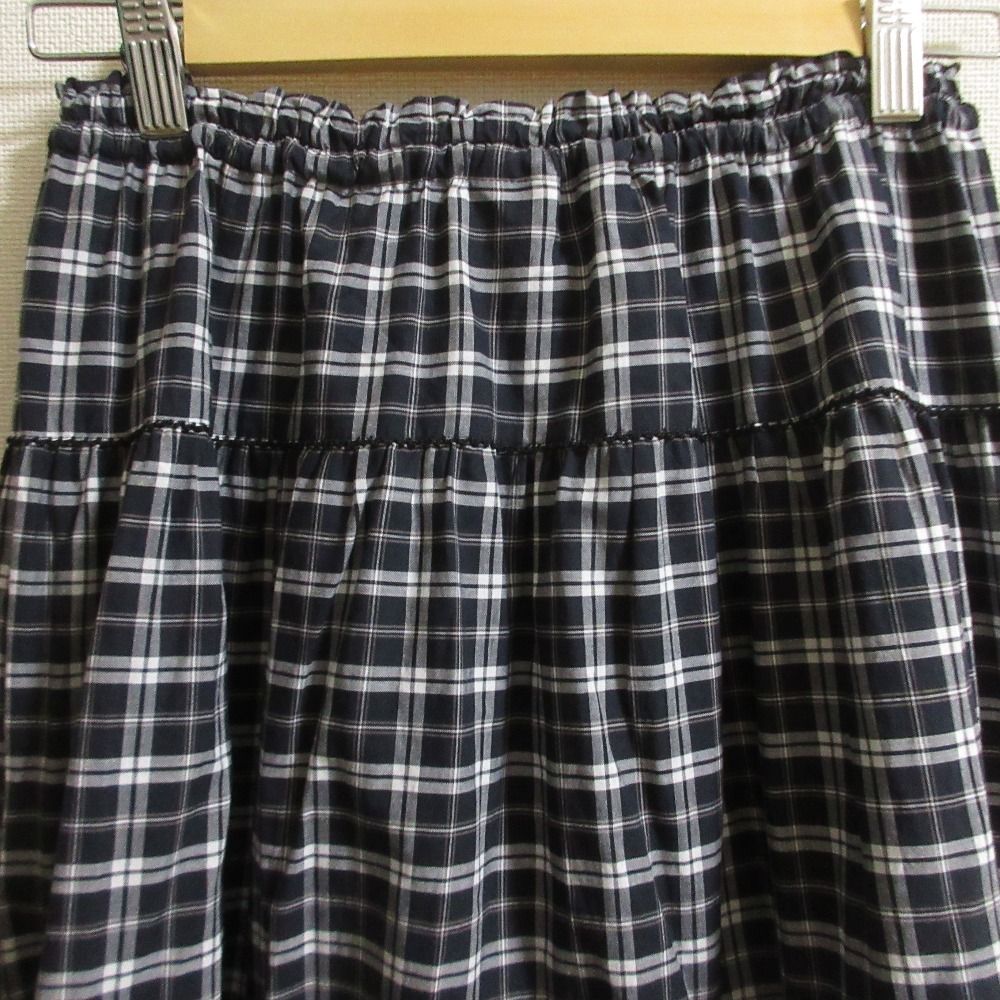 タータンチェックスカート ブラック