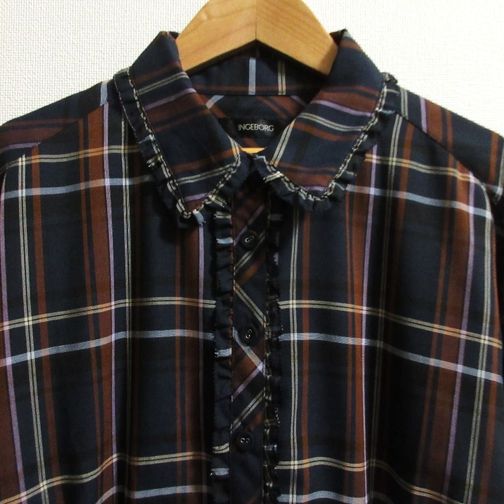 インゲボルグ オリジナルチェックシャツワンピース