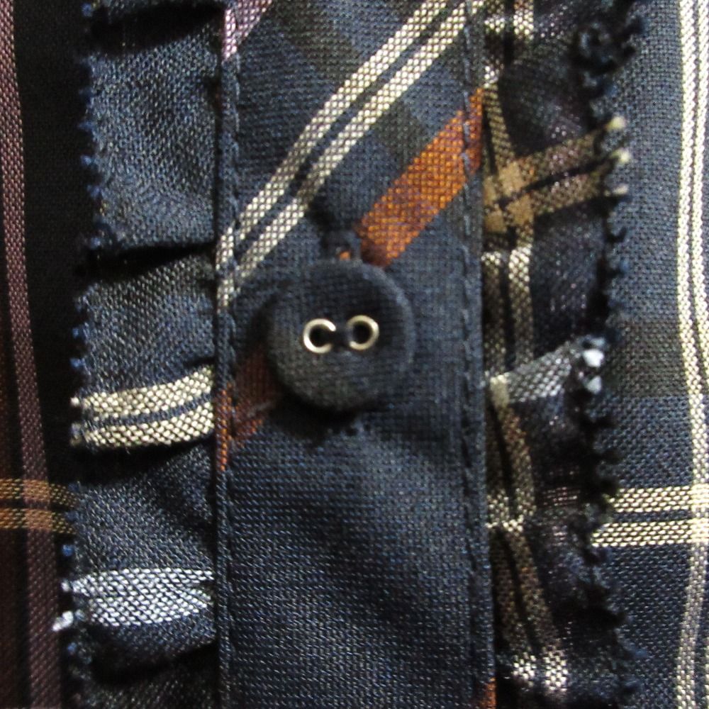 INGEBORG インゲボルグ オリジナルチェックシャツワンピース サイズ4 グリーン レディース 古着