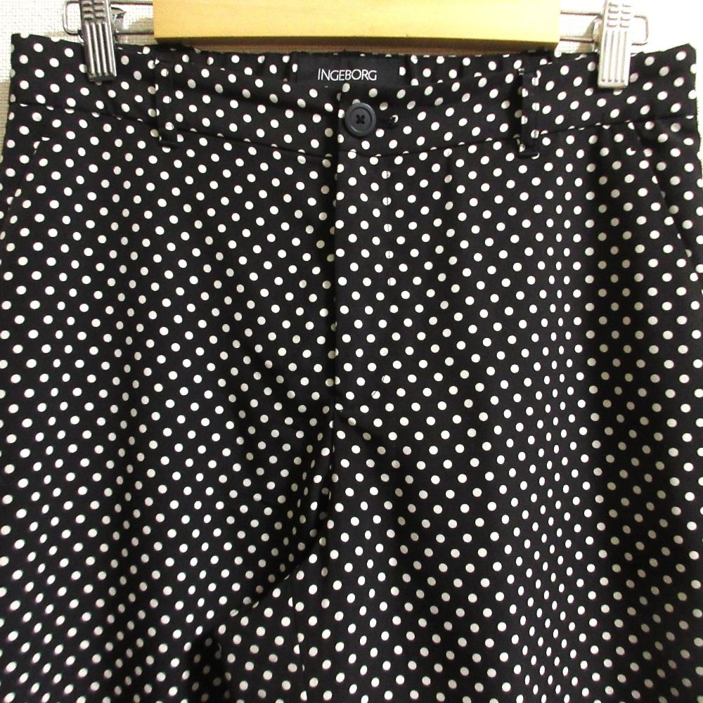 INGEBORG インゲボルグ Vermeerist BEAMS 別注 ワイドパンツ サイズ4 ブラック レディース 古着 DECORATOM_COM_BR