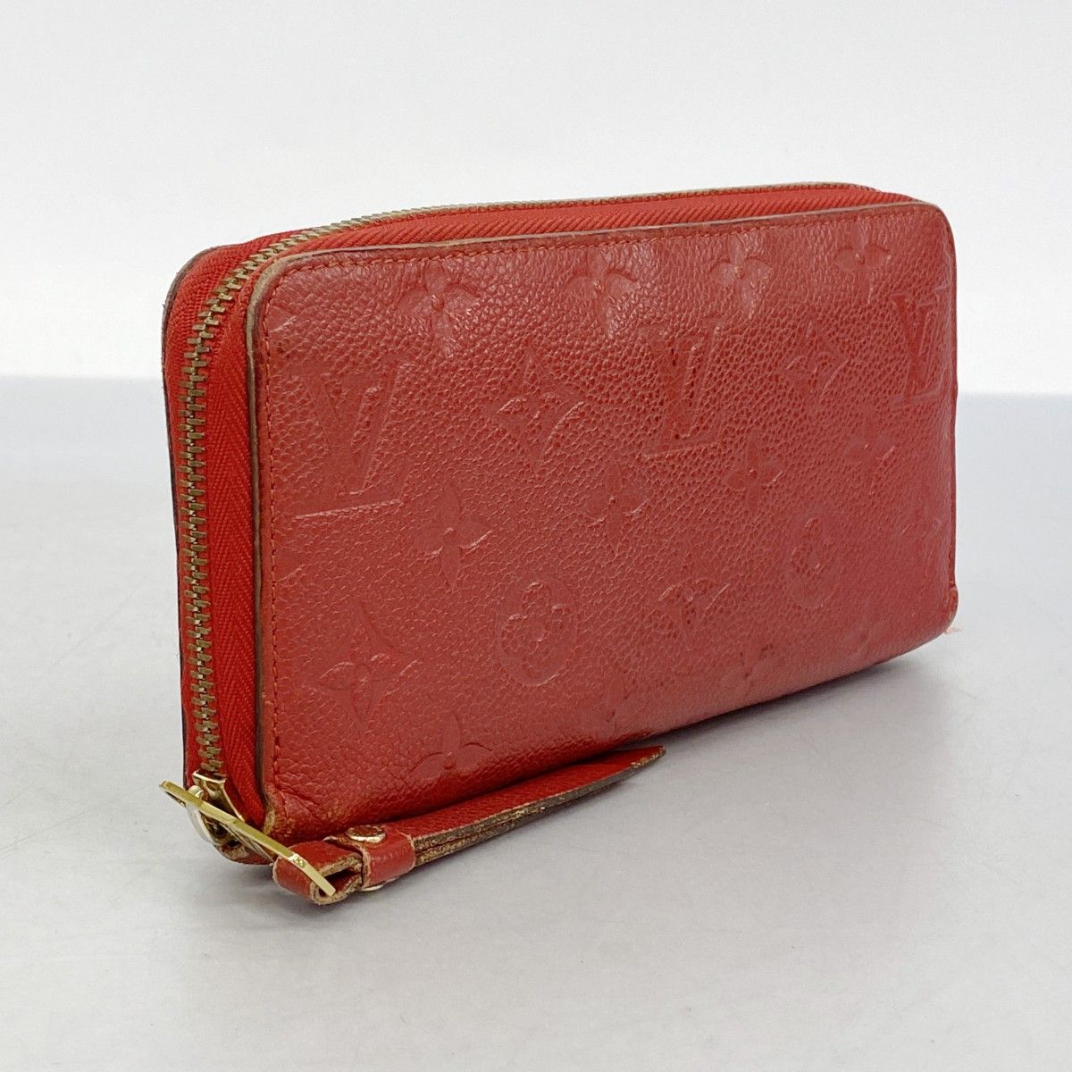 LOUIS VUITTON 長財布 モノグラムジッピーウォレット☆レッド系 ルイヴィトン 長財布 モノグラム アンプラント ジッピーウォレット