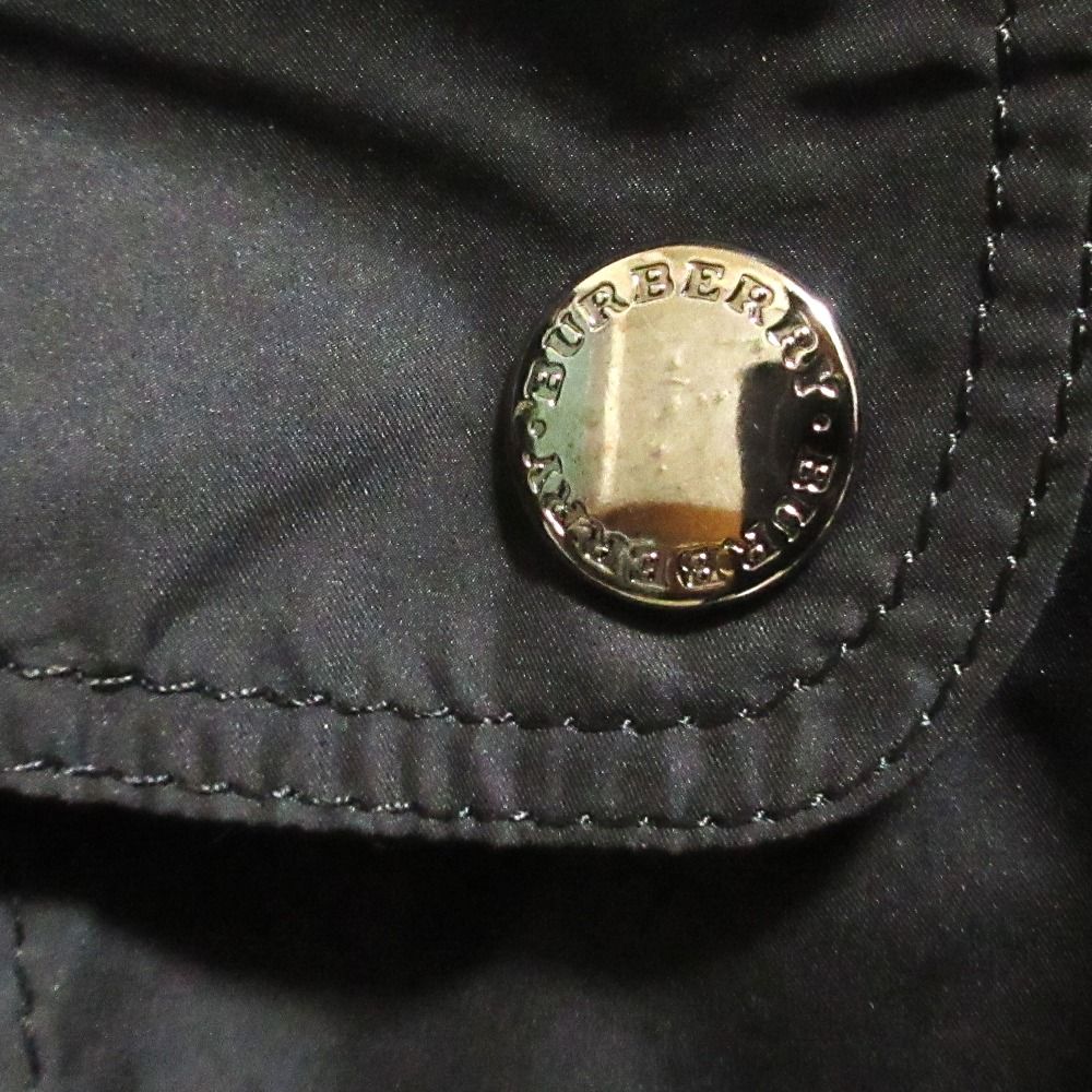 BURBERRY LONDON バーバリーロンドン キルティングライナー付き ノバチェック モッズ コート サイズ40 ブラック レディース 古着