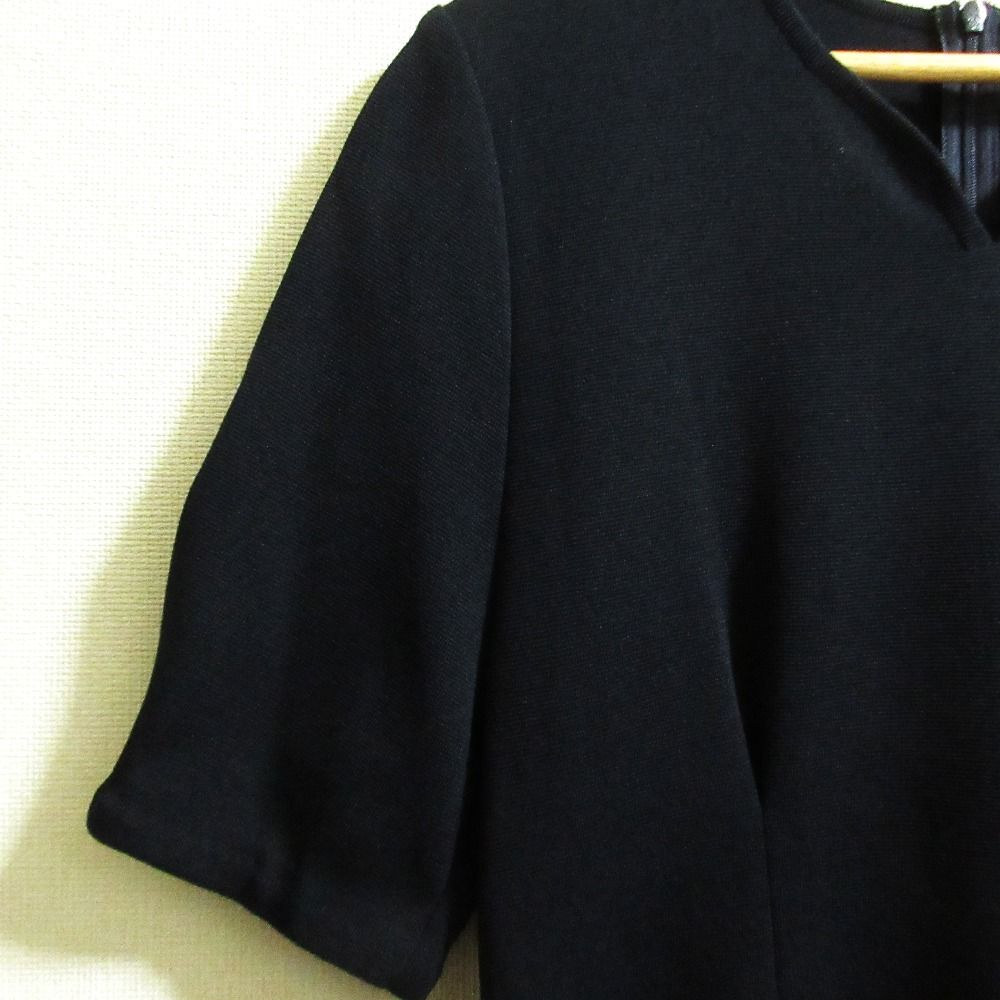 24SS Ballsey ボールジー ミラノリブ タックスリーブワンピース 11-06-42-06101 サイズ36 ダークネイビー レディース 古着 BLACKFEMALETHERAPIST_ORG