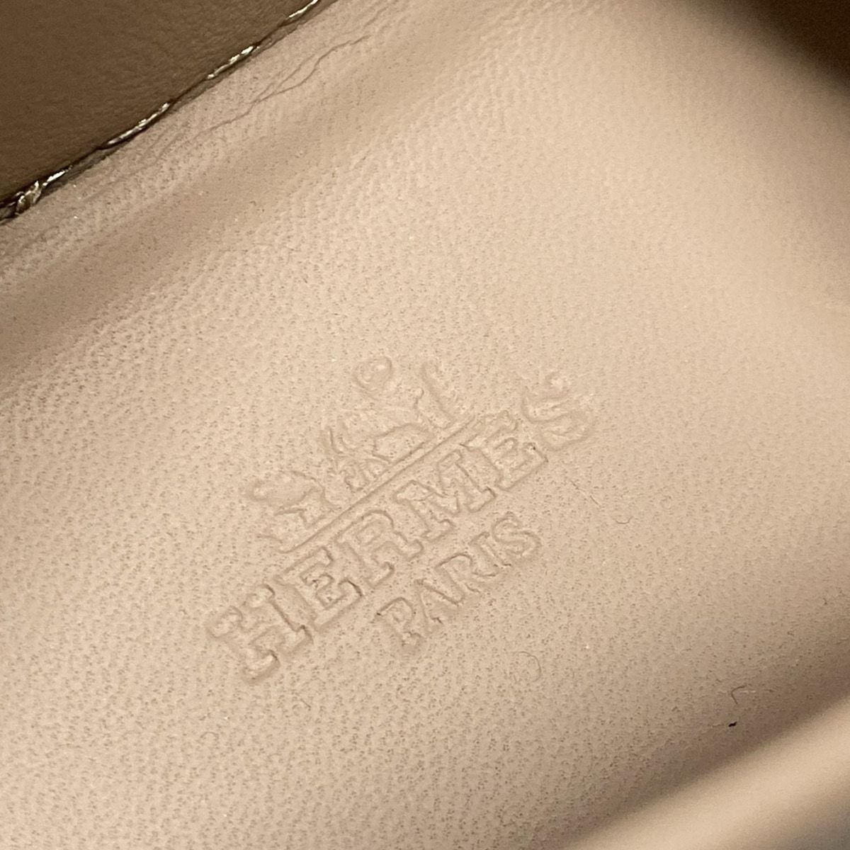  HERMES エルメス スリッポン 375 レディース ゲーム ベージュヌード ケリーバックル ピンクゴールド金具 その他 靴