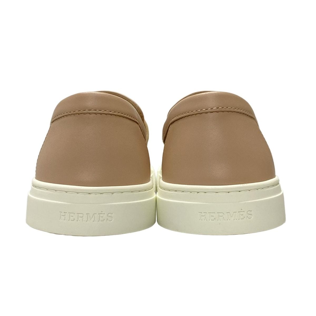 HERMES(エルメス) スリッポン 375 レディース美品 ゲーム ベージュ