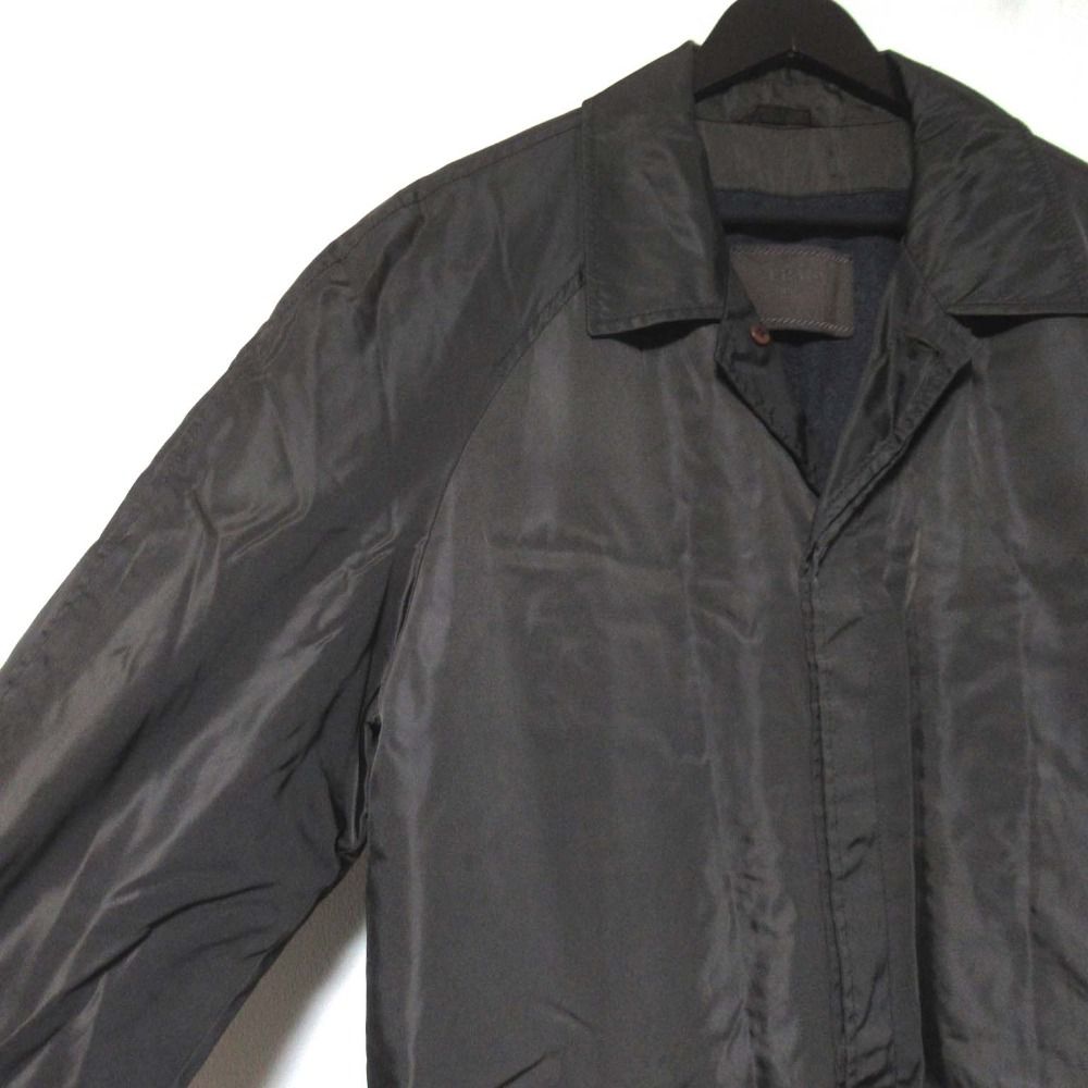 PRADA プラダ ヴィンテージ ウールライニング ナイロン ステン コート Mサイズ ブラウン メンズ 古着 KANDAIZUMI_COM