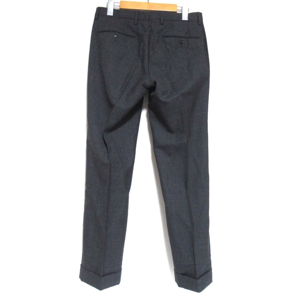 クリーニング済 PT 01 ピーティーゼロウーノ ビームスF別注 COVA FIT SUPER 110 S スラックスパンツ サイズ44 チャコールグレー メンズ 古着