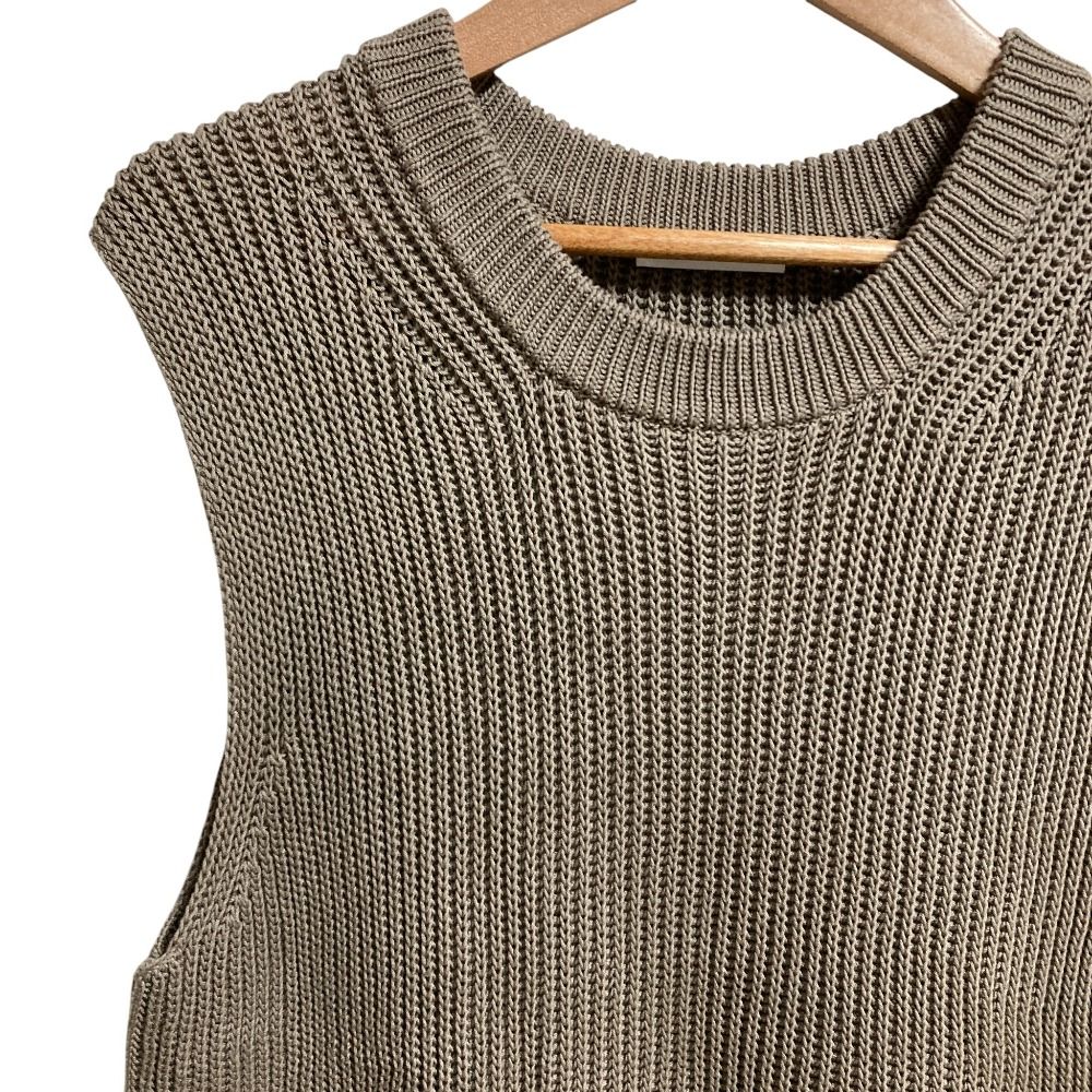  25 SS I LIKE. エブリデイアイライク リネンベスト ジレ カーキ レディース 古着 ベスト ジレ ベスト ジレ ビスチェ