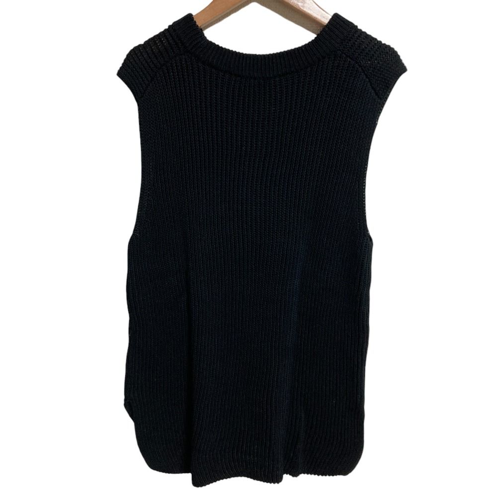 24 SS I LIKE. エブリデイアイライク Polite ニット ベスト ブラック レディース 古着