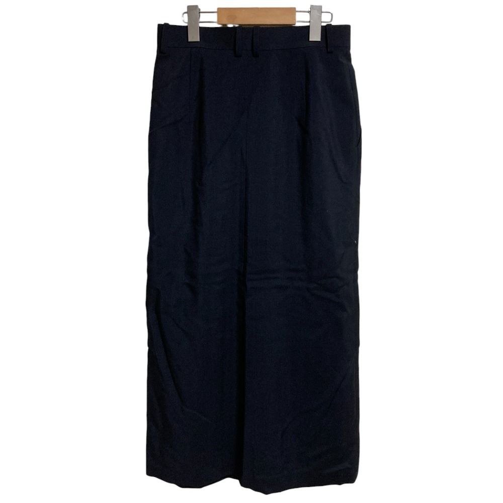 BLAMINK ブラミンク ウールモヘヤタックタイトスカート 7924-299-0379 サイズ36 ブラック レディース 古着