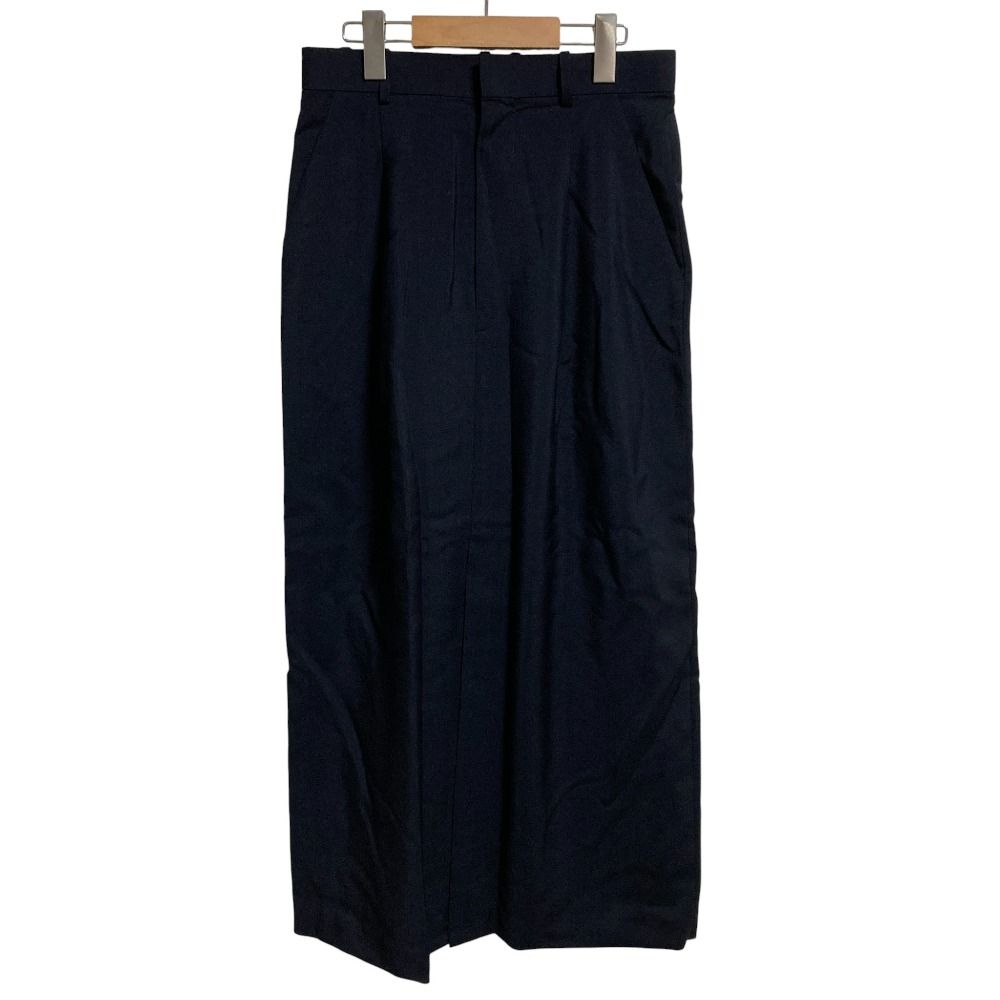 BLAMINK ブラミンク ウールモヘヤタックタイトスカート 7924-299-0379 サイズ36 ブラック レディース 古着