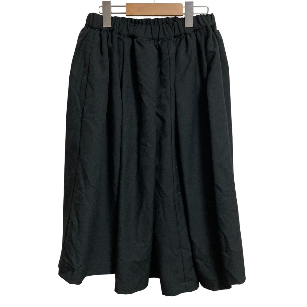 COMME des GARCONS コムデギャルソン コムコム AD2019 ポリ縮絨 ヘムスカート RE-S012 XSサイズ ブラック レディース 古着