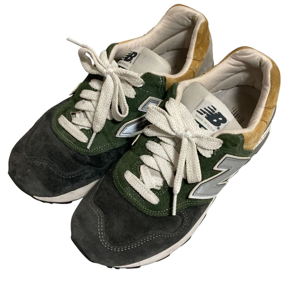 良品 New Balance ニューバランス M1400MUJ USA製 スエード ローカット スニーカー 24.5cm マルチカラー レディース 古着  USED