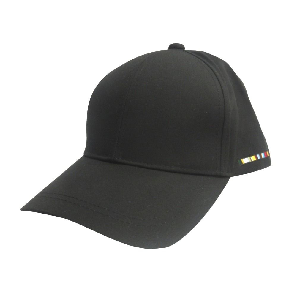 Paul Smith ポールスミス Signature Stripe Bar シグネチャーストライプ キャップ 帽子 マルチストライプ 黒 ブラック メンズ レディース 古着