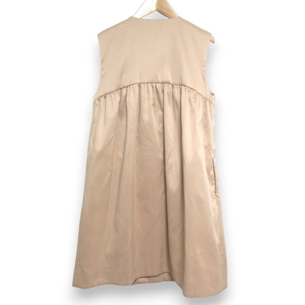 yori ヨリ ブライトフリルジレ ベスト サイズ36 ピンクベージュ レディース 古着