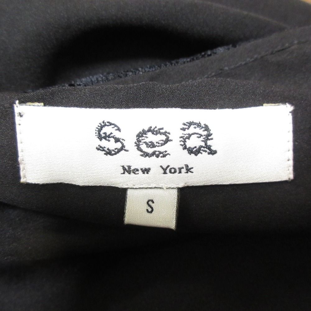  24 SS Sea YORK シーニューヨーク BETHANY LACE TANK TOP キャミソール Sサイズ ブラック レディース 古着 キャミソール トップス