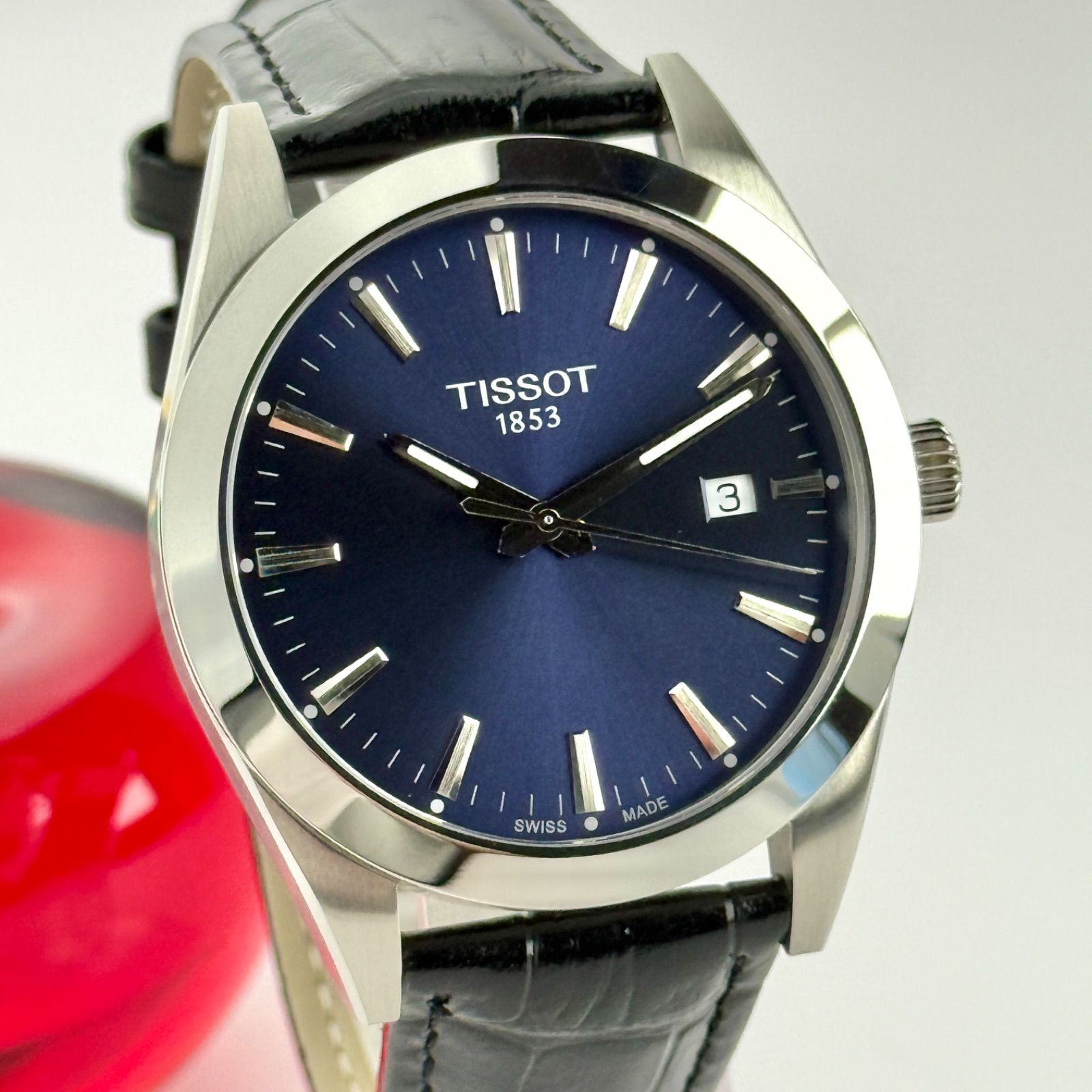 ティソ ジェントルマン T127410A 新品ベルト 新品電池 メンズ 499  