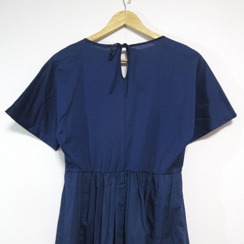 【史上最も激安】 25SS Weekend Max Mara ウィークエンド マックスマーラ ショートスリーブ ウエストギャザー ワンピース Sサイズ ネイビー レディース 古着 もちろん正規品です。
