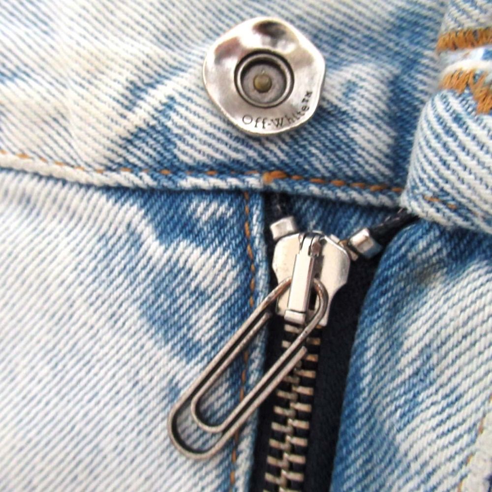 美品 Off-White オフホワイト バックアロープリント デニム