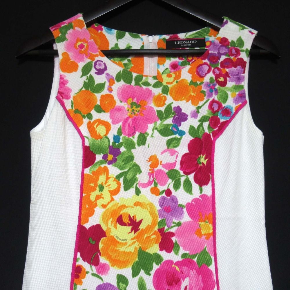 LEONARD 花柄ノースリーブワンピース 38サイズ LEONARD 花柄