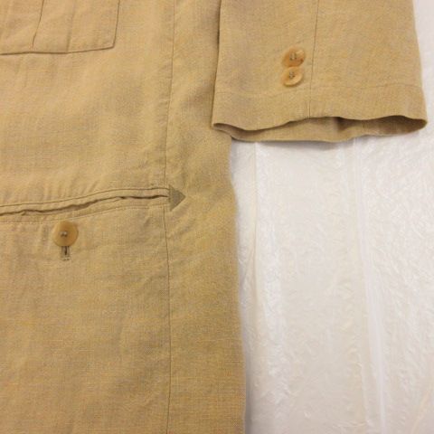 リネンジャケット ハーフ丈