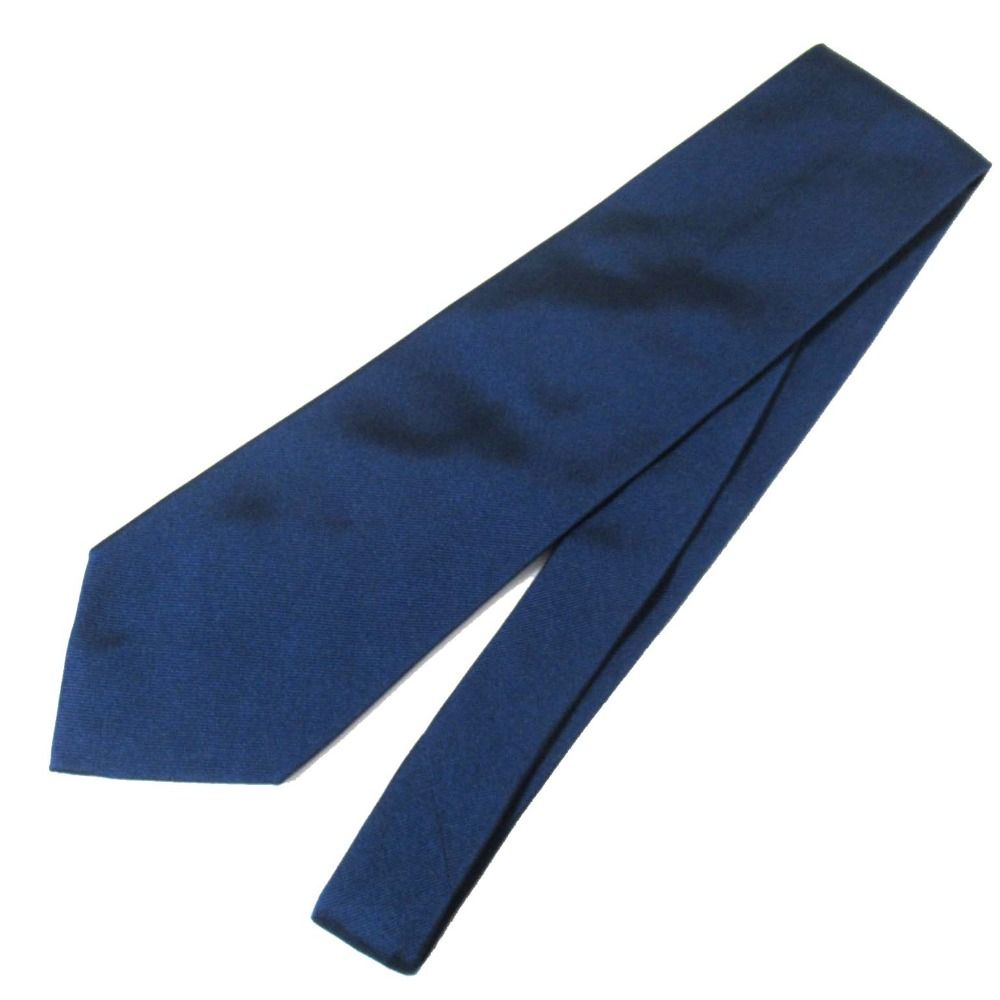 Loro Piana ロロピアーナ ソリッドタイ シルク ネクタイ ブルー ネイビーブルー メンズ 古着