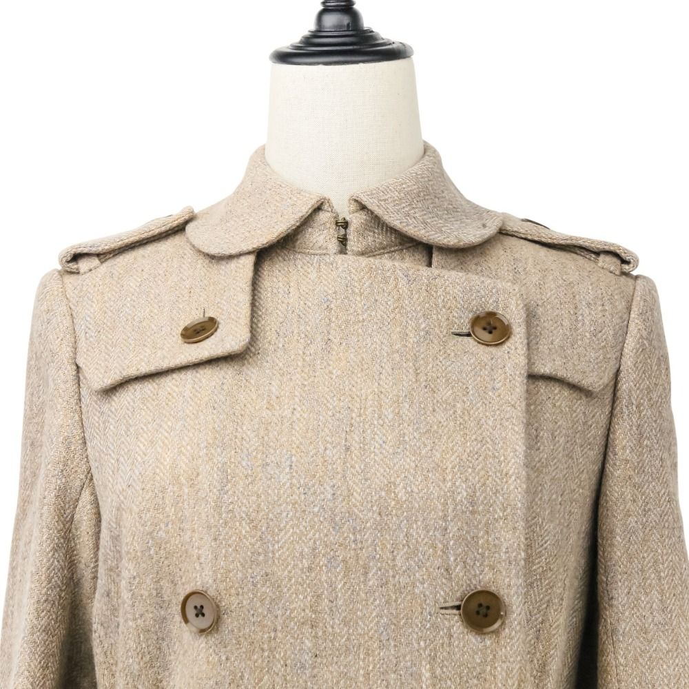 新品同様 mina perhonen ミナペルホネン Lewis ウール ロングトレンチ