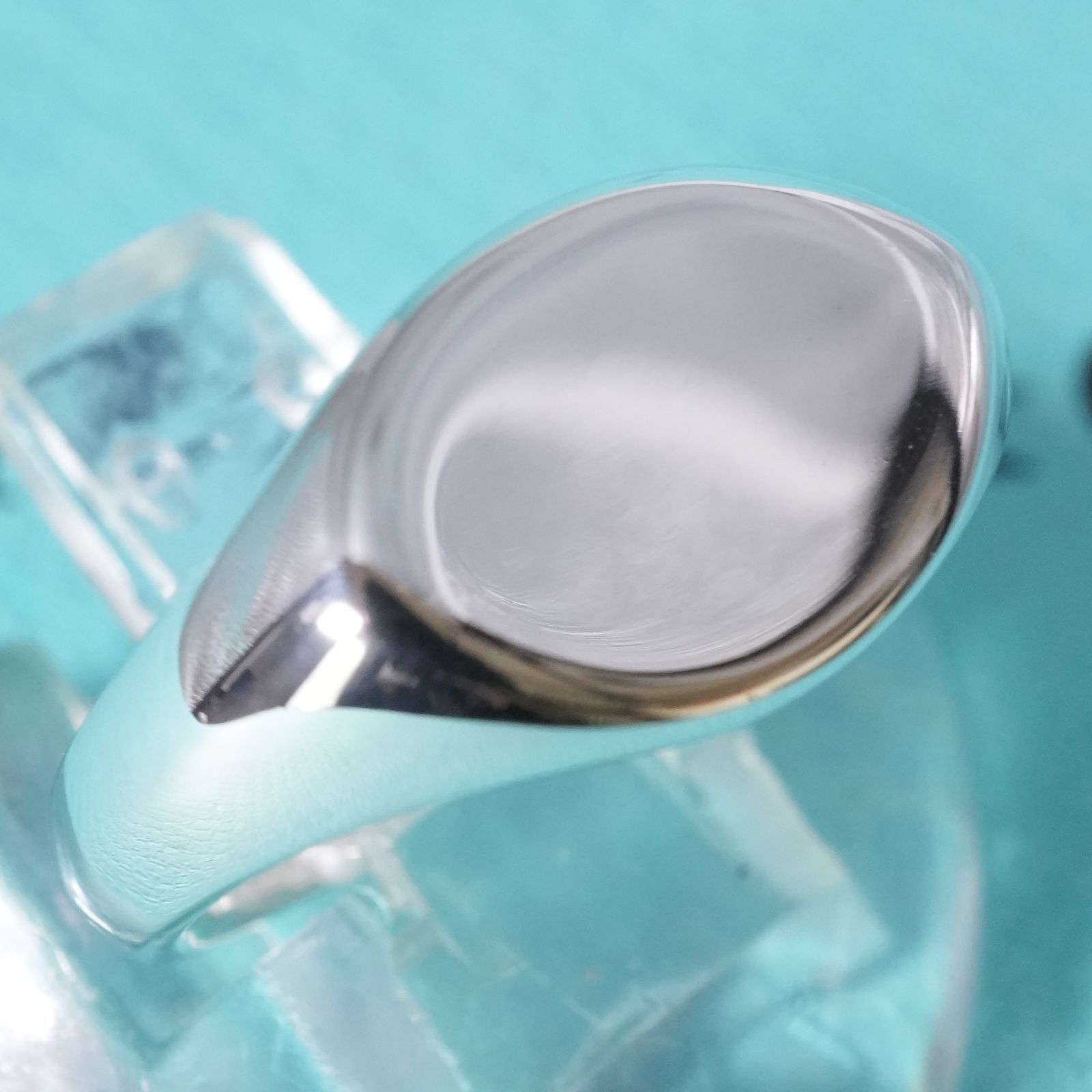 極美品9号 ティファニー シグネット シルバー リング 印台/24-1932S