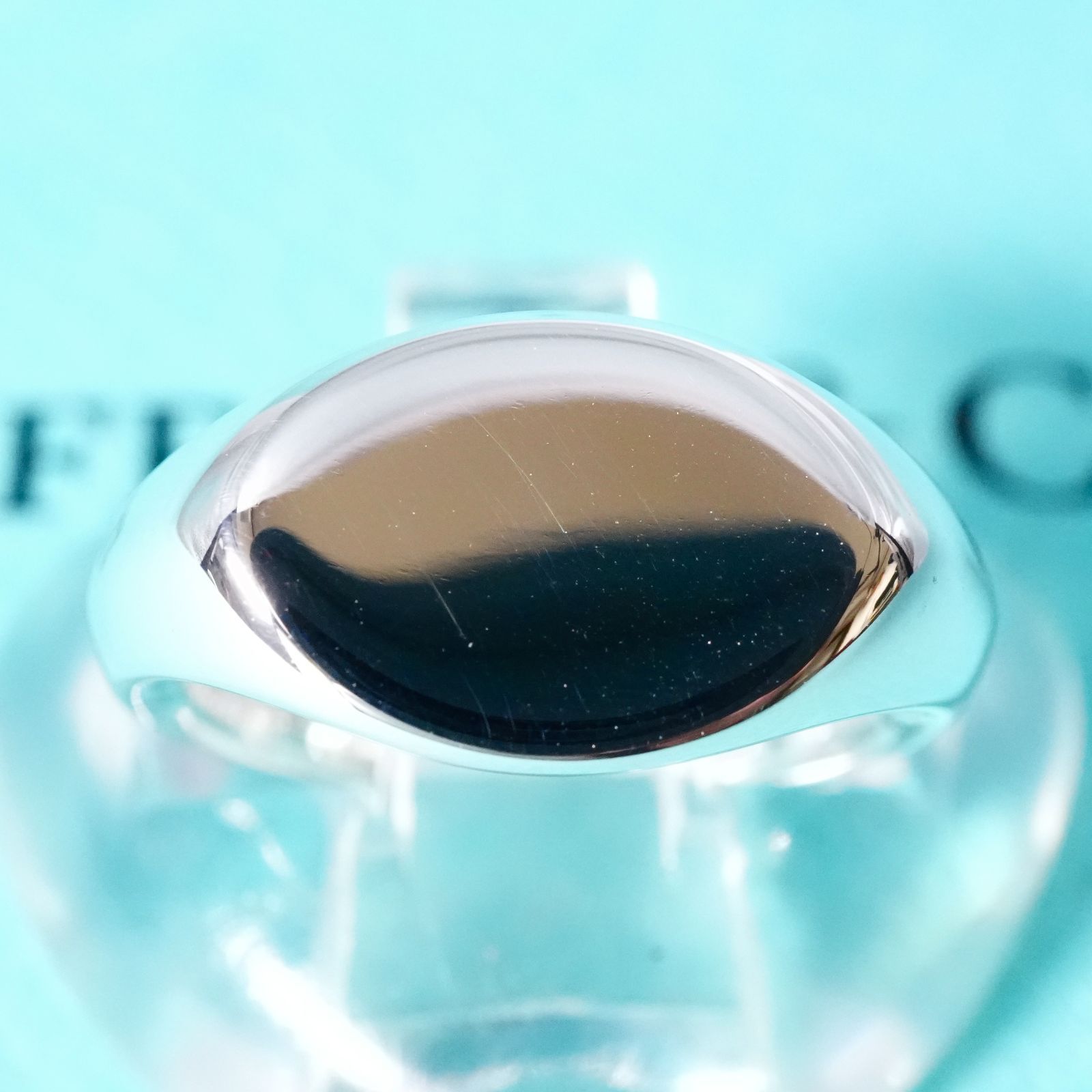 極美品9号 ティファニー シグネット シルバー リング 印台/24-1932S