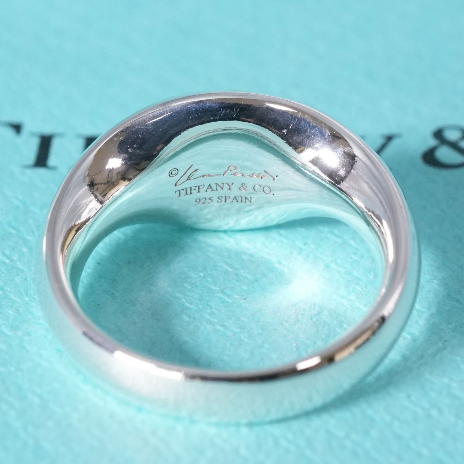 極美品9号 ティファニー シグネット シルバー リング 印台/24-1932S