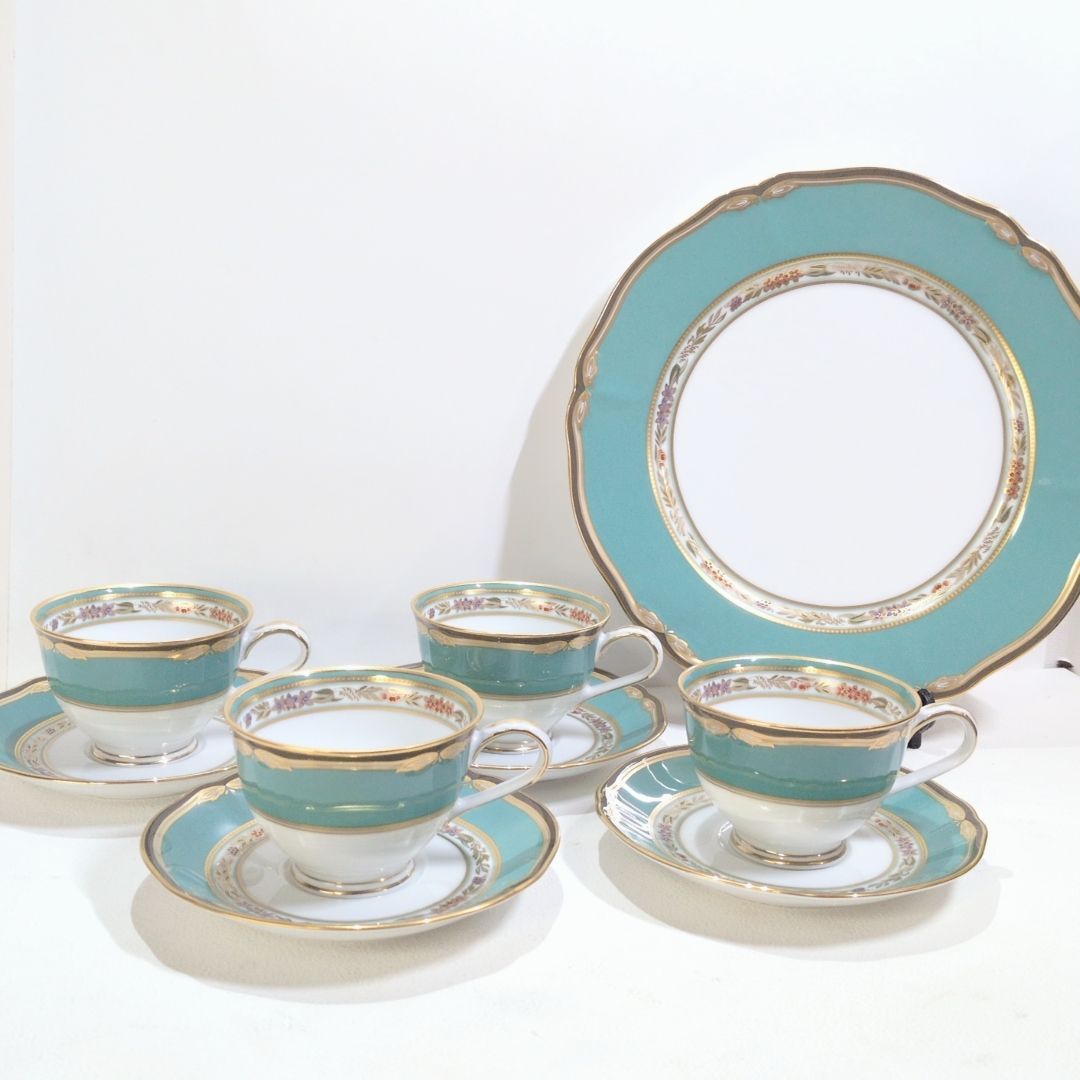 ノリタケ ハナリンス Hana rinsu 大皿 1枚 カップ ソーサー 4点セット Noritake ティーカップ コーヒーカップ