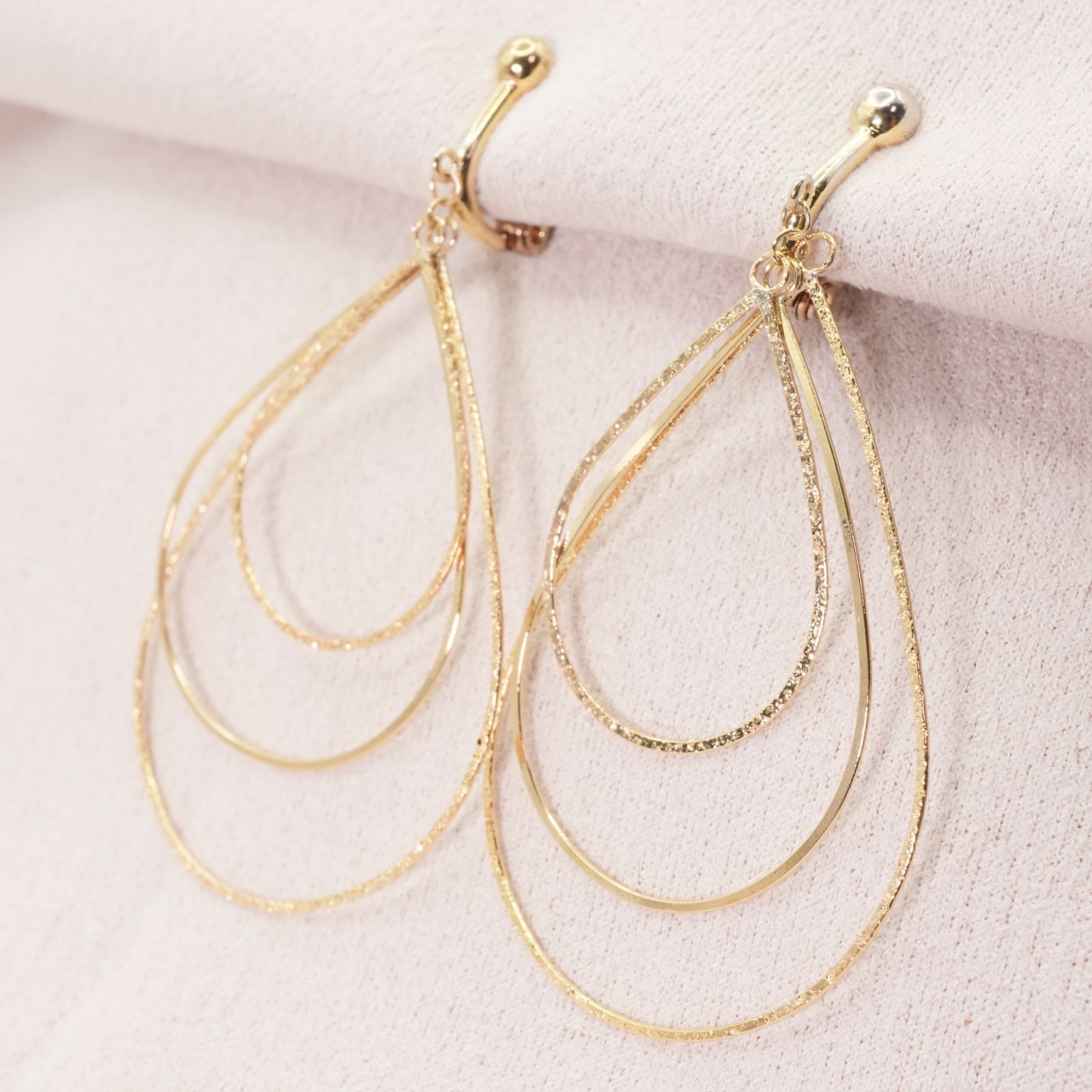 ハスナ K18×SV ドロップ ゴールド イヤリング 25-1894袋 FORTGASGNV_COM_BR