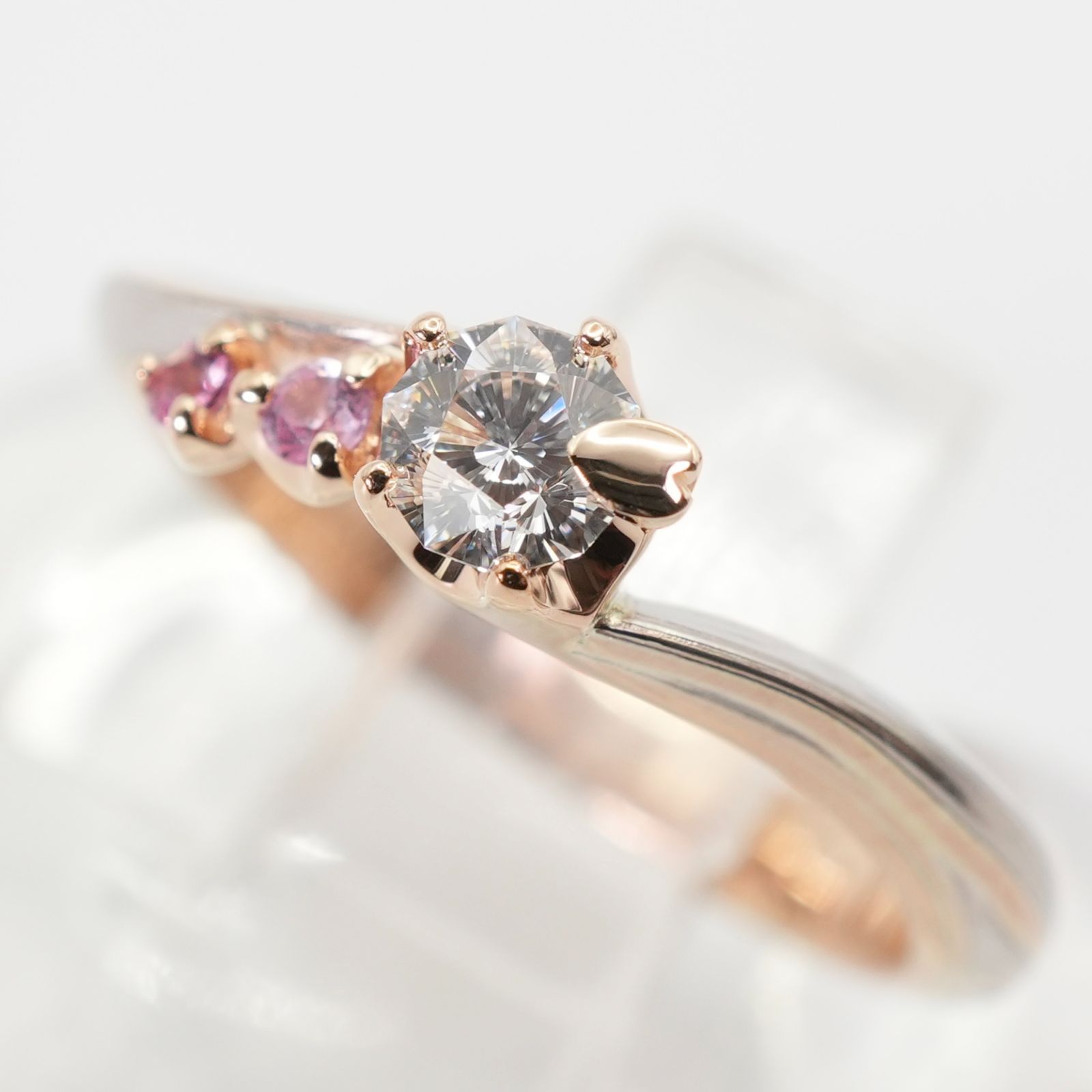 杢目金屋 桜ダイヤモンド 0.207ct リング 25-756保