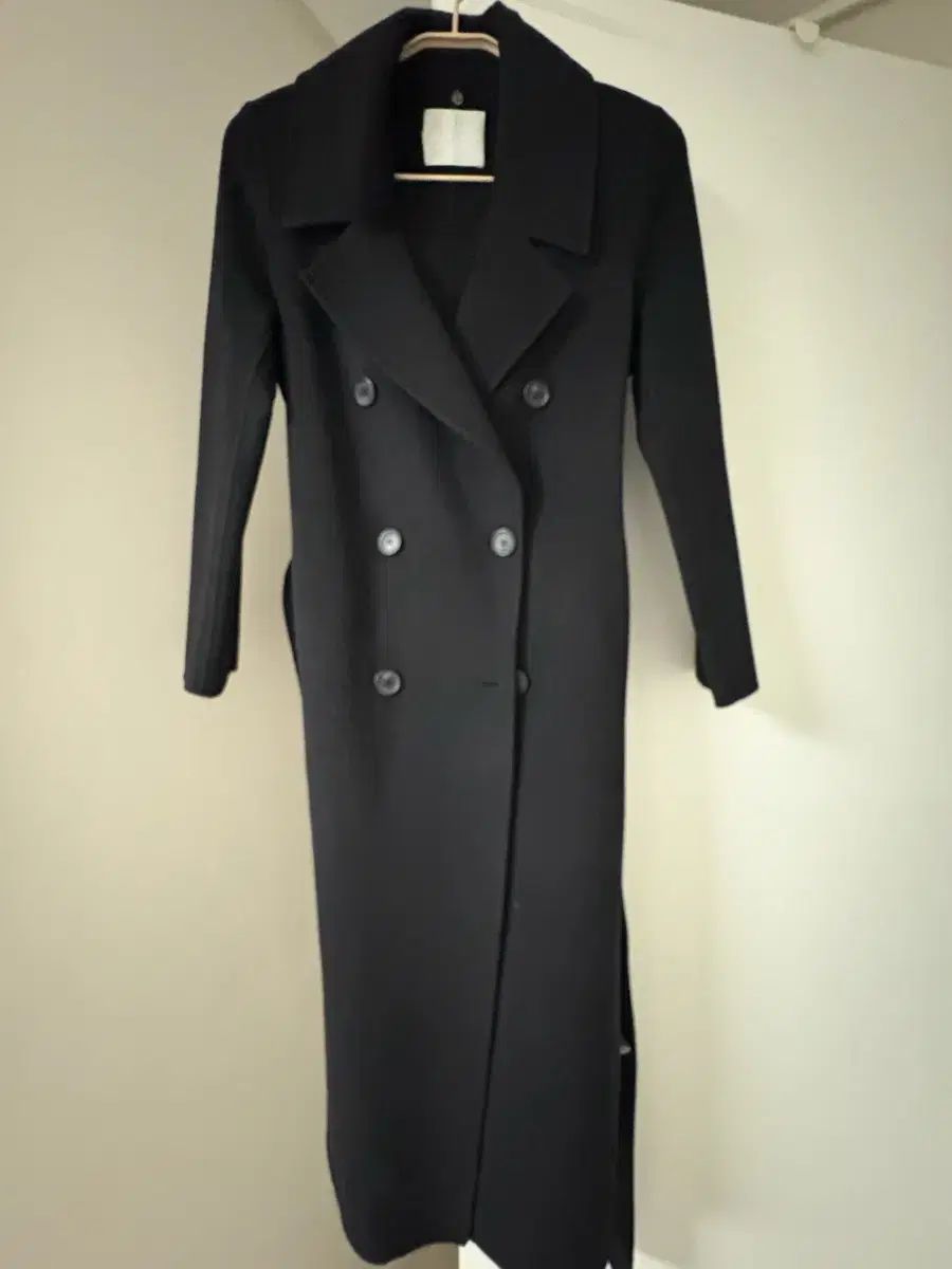 ハンドメイド ブラック ロング コート