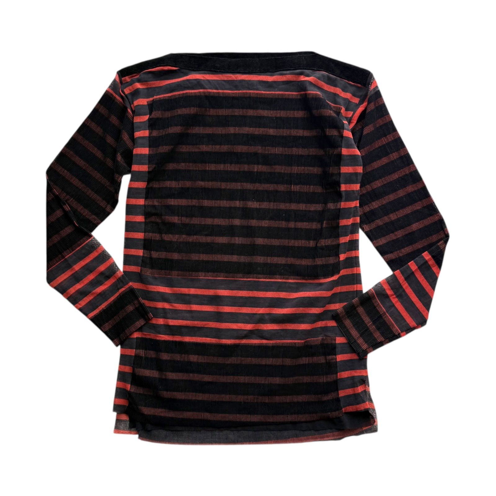 Jean Paul Gaultier Soleil 1990s border Mesh Top ジャンポールゴルチェ ボーダー パワーネット メッシュ