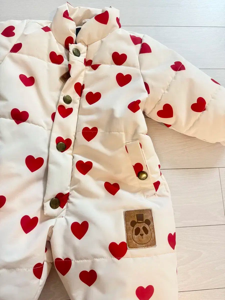 ミニロディーニ ハート オーバーオール スノースーツ 56 62