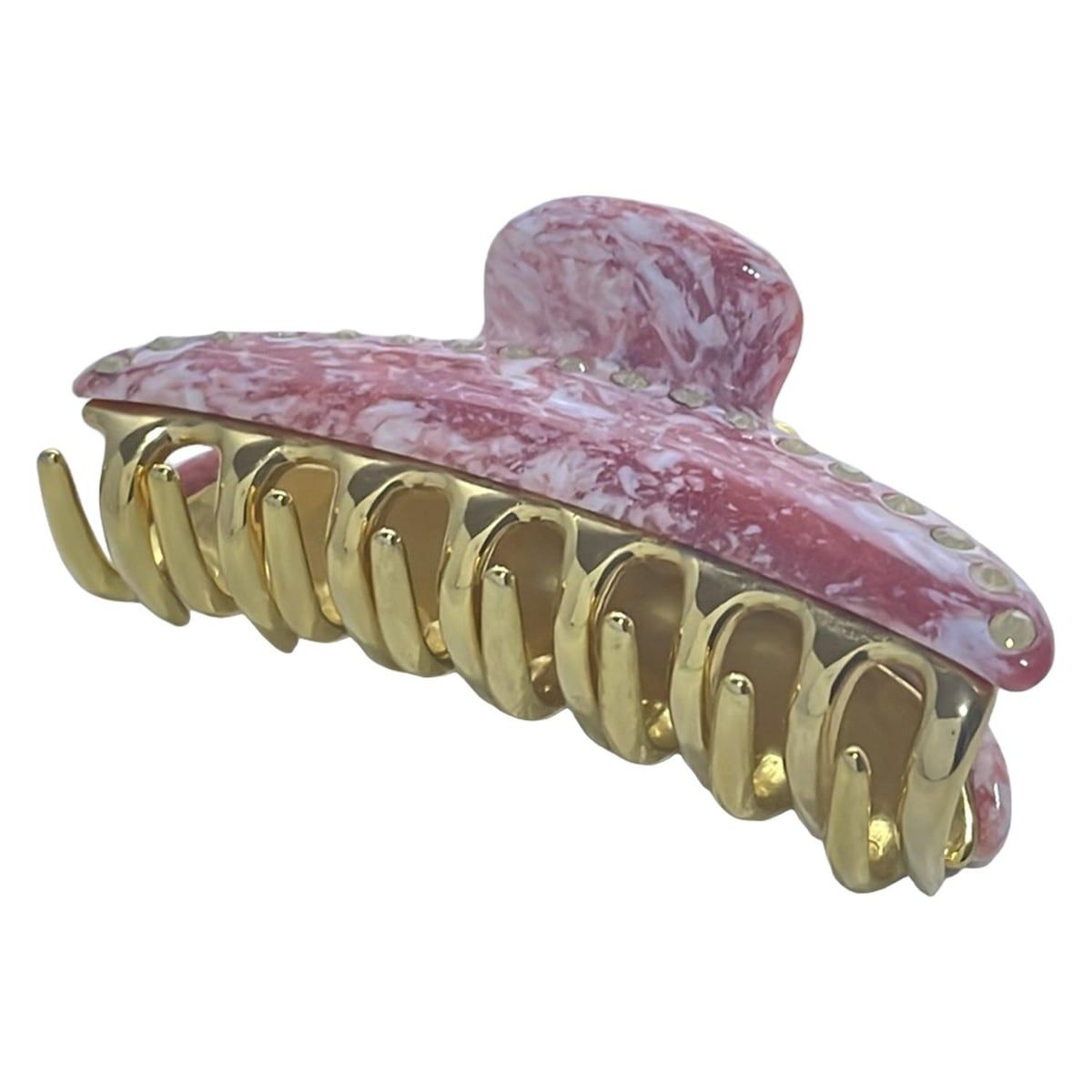 acca アッカ - ピンク×ゴールド ヘアクリップ ラインストーン