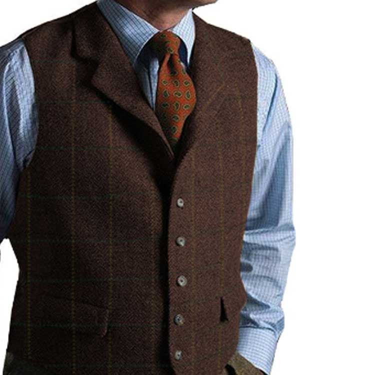ベスト スーツ ジレ メンズ チェック柄 フォーマルベスト ジレベスト 前開き 襟付き スリム 細身 カジュアル 紳士 おしゃれ オフィス 通勤 ビジネス 結婚式 二次会 成人式 イギリス風 春 秋 #p