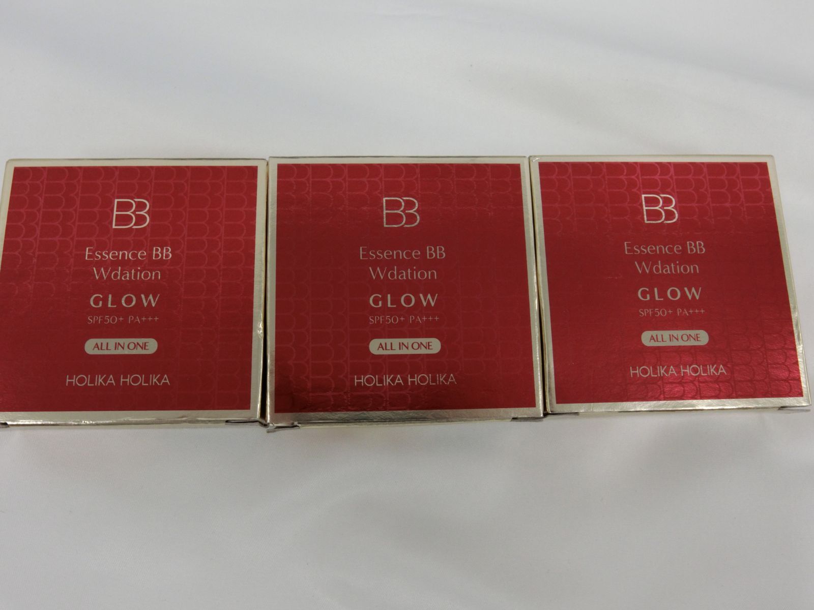 ホリカホリカ エッセンス BB Wデーション グロウ BBクリーム ファンデーション 18g パフ付き ×3 箱崩れ有 合計127.2g