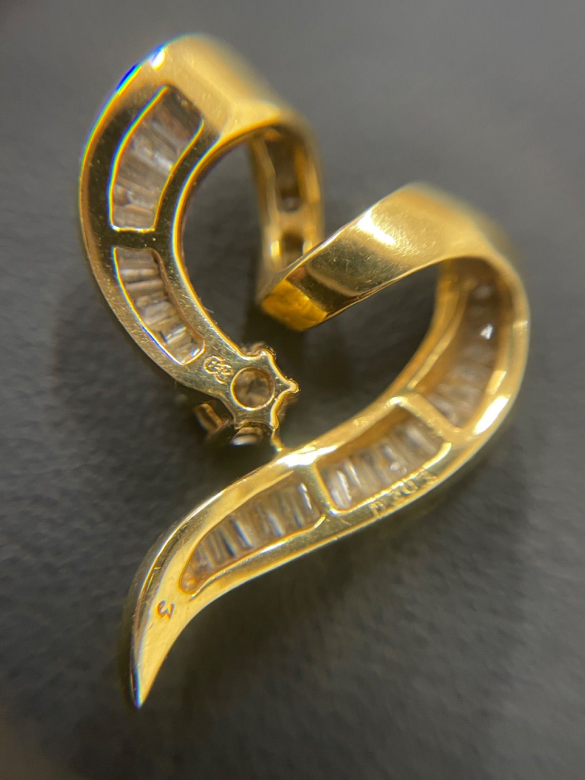 K18 ダイヤ1.03ct ハートモチーフ ネックレストップ