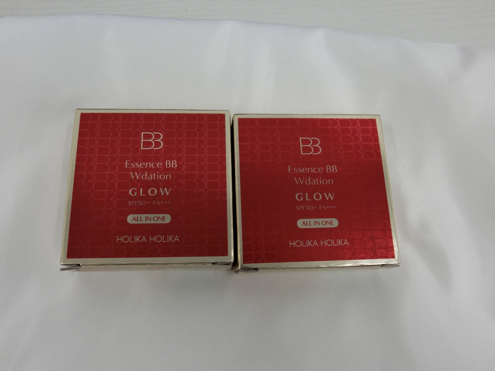 【ホリカホリカ エッセンス BB Wデーション グロウ (BBクリーム・ファンデーション)18g 専用パフ付き (9割残×2)(箱崩れ有)合計96.3g】
