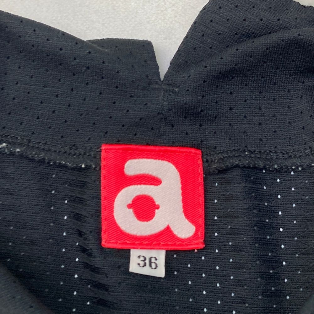 サイズ：36 ARCHIVIO アルチビオ 半袖ポロシャツ メッシュ ブラック系