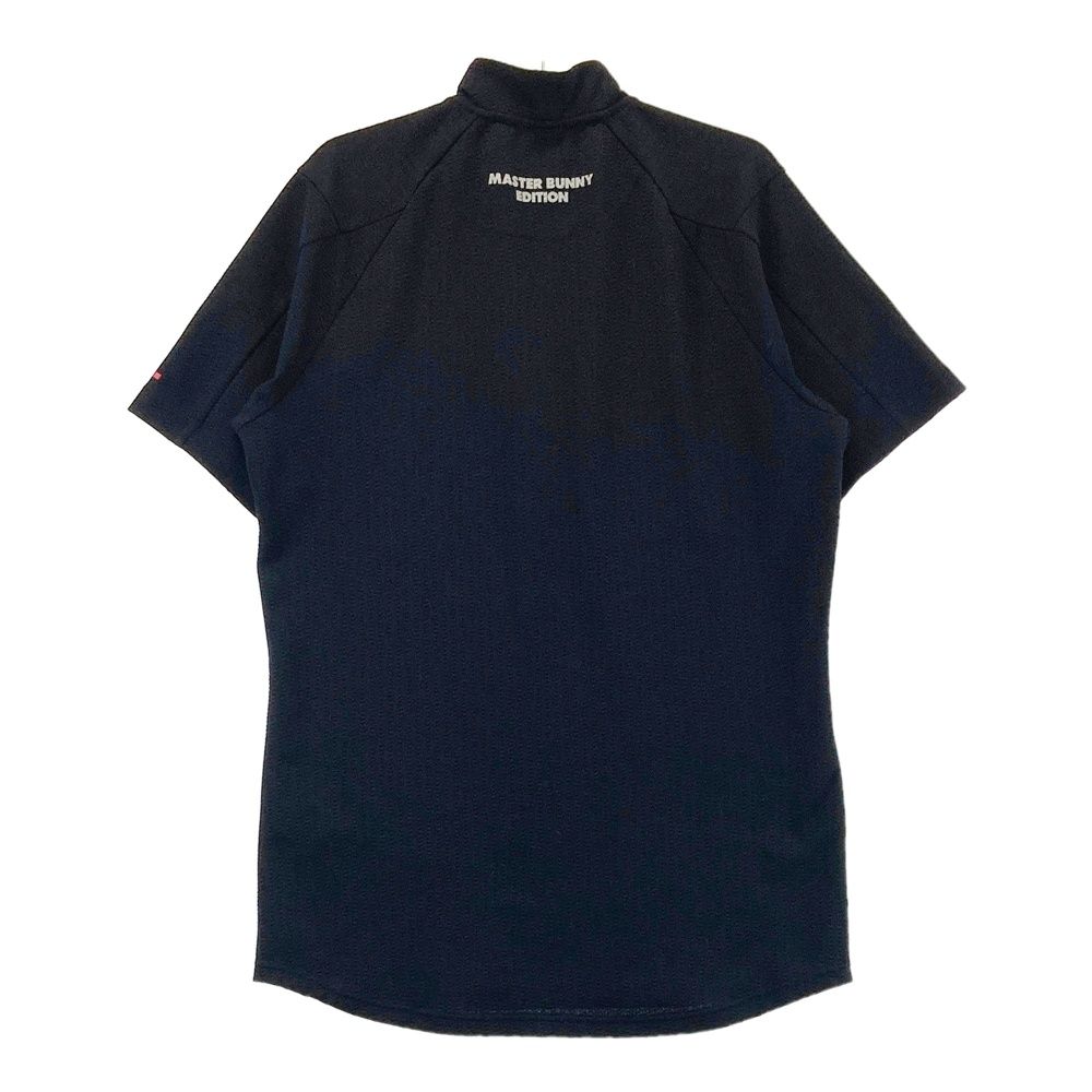 サイズ 6 MASTER BUNNY EDITION マスターバニーエディション ハーフジップ 半袖Tシャツ サッカー ブラック系 240101544116 ゴルフウェア メンズ ストスト